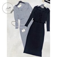 Set đầm BODY 2 dây kèm áo khoác Cardigan (MSP:LV010)