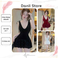 SET ĐẦM BODY SEXY PHỐI CHÂN VÁY REN XÒE SANG XỊN MỊN - SET ĐỒ NỮ  XINH