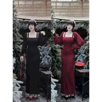 Set đầm hai dây bảng to kèm áo khoác cánh dơi