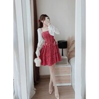 SET ĐẦM HOA NHÍ KÈM ÁO KHOÁC TIỂU THƯ 🌼🌼 [ Ảnh thật ]