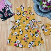 Set đầm kèm Quần hoa 3 D cực xinh