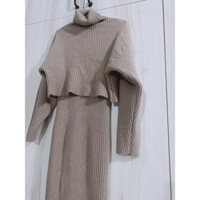 SET ĐẦM LEN BODY & ÁO KHOÁC CỔ CAO