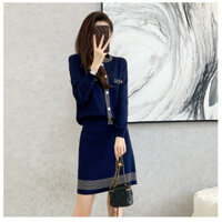 Set Đầm Len Dệt Kim Thời Trang Cao Cấp AL58 - Hàng Quảng Châu Cao Cấp