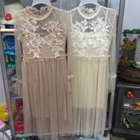 Set đầm maxi tay dài