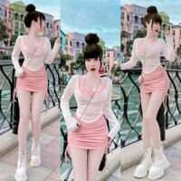 Set Đầm Ôm Body Kèm Áo Khoác