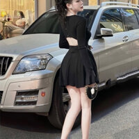 Sét Đầm Xoè Tay Loe Hở Lưng-D102-