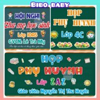 Sét dán bảng họp phụ huynh ép Plastic (tặng nam châm lá) - BiBo baby