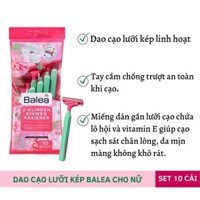 Set dao cạo lông Balea 2 lưỡi (Set 10 cá/túi)