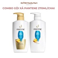 Set Dầu Gội Xả Pantene Extra Damage Màu Xanh Dương ngăn ngừa xơ rối, phục hồi hư tổn (270ml+270g) chính hãng Nhật Bản