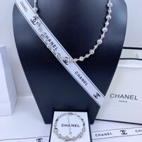 Sét dây chuyền + lắc bi mạ vàng trắng