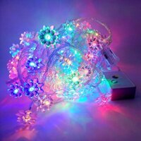 Set dây đèn Led 100 bóng hình hoa sen đẹp mắt cho trang trí