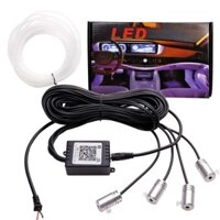 Set dây đèn LED LYMOYO sợi quang RGB nhiều màu sắc dành cho trang trí bên trong xe hơi 5/ 6/ 8m