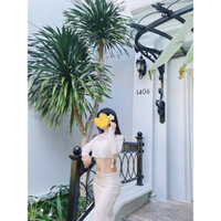 set đi biển nhà Linh Hoàng size M kèm hoa cài tóc