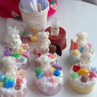 SET DIY LÀM NẾN BÁNH KEM MINI SIÊU XINH ( đọc mô tả trước khi mua )