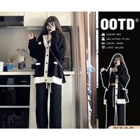 Set Đồ 2 Món Áo Khoác Cardigan + Quần Ống Rộng Thời Trang Xuân Thu Cho Nữ MYFX