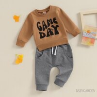 Set Đồ 2 Món Gồm Áo Sweater In Chữ + Quần Lưng Thun Cho Bé Trai 0-3 Tuổi