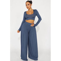 Set đồ áo dài tay, quần ống rộng FNov4 vnxk