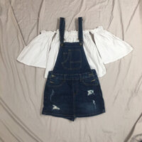 Set đồ áo yếm bò denim siu xinh