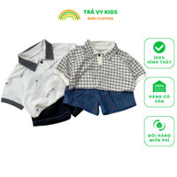 Set đồ bé trai, bộ quần áo thun cho bé từ 1 đến 7 tuổi phong cách Hàn Quốc