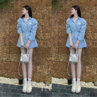 Set Đồ Bộ 2 Món - Đồ Công Sở Áo Sơ Mi Dài Tay Mix Chân Váy Chữ A Công Sở Xinh Xỉu TN1211 Studio