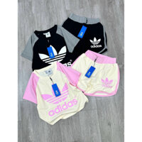 Set đồ bộ Adidas 2 màu chất cotton co giãn thấm hút mồ hôi