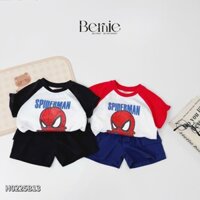 Set đồ bộ bé trai zaclang siêu nhân in nhện spiderman áo thun kèm quần 1 đến 7 tuổi BERNIE H0225B13