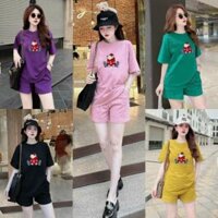 Sét đồ bộ đùi nữ cao cấp bigsize mẫu mới, sét bộ đi chơi thể thao chất cotton xịn đẹp, đô bộ mặc nhà mùa hè mát mịn - Vàng,XXL