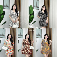 Set đồ bộ giả váy nữ vừa là set bộ lẻ, vừa là đầm chất lụa mango mịn mát có bigsize 40-80kg mã D130