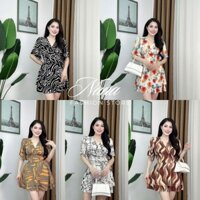 Set đồ bộ giả váy nữ vừa là đầm , vừa set bộ lẻ sang chảnh chất lụa mango mịn mát có bigsize 40-80kg mã B11