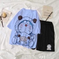 Set Đồ Bộ Hoạt Hình In 3D Cotton