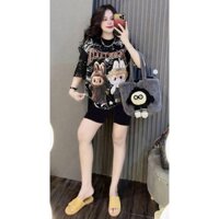 SET ĐỒ BỘ LỬNG NGỐ LABUBU DỄ THƯƠNG - BIGSIZE 40-90KG - MS04