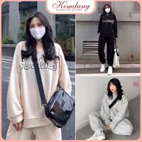 Set đồ bộ nỉ bông Cosmos Nam nữ chất nỉ cotton Unisex cao cấp trẻ trung năng động siêu hot phong cách Hàn Quốc