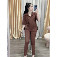 sét đồ bộ nữ áo from rộng quần dài ông ôm