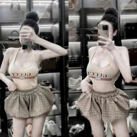 Sét đồ bộ nữ áo kiểu ba lổ mix quần đùi bí họa tiết sang chảnh dành cho các nàng diện đi chơi, cafee cà pháo siêu xinh .