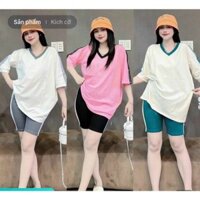 Set Đồ Bộ Nữ Mặc Nhà Lửng NGỐ BIGSIZE Chất Tăm Lạnh Áo Set Bộ Quần Lửng Chất Tăm Lạnh Áo FORM RỘNG