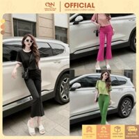 Set Đồ Bộ Nữ Mặc Nhà Quần Loe Thun Gân Áo Phối Line 4 Màu Thời Trang Mặc Nhà Giá Rẻ Nhất Bigsize Mua Tại Quynh Nhu Qbn