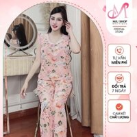 Sét đồ bộ nữ quần dài, mên nhẹ thoáng mát T007