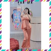 Set đồ bộ nữ quần dài nữ sexy 2 dây freesize 54kg - CN40 - KTQN TSHIRT AND UNIFORM