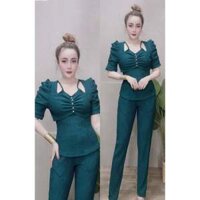 Set Đồ Bộ Nữ Thun Xốp Nhật Duyên Dáng Miền Tây Đính Ngọc Trai