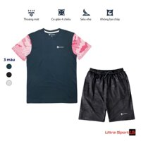 Set đồ bộ quần áo thể thao nam cổ tròn hoạ tiết cá tính thoáng mát, siêu nhẹ, khô cực nhanh