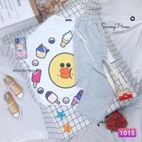 Set đồ bộ quần dài Jogger cartoon hoạt hình .Unisex form rộng SunnyHouse Mã SP001015