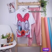 Set đồ bộ quần dài Jogger cartoon hoạt hình .Unisex form rộng Xưởng Giá Gốc