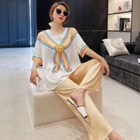 SET ĐỒ BỘ 🎀 Quần dài + quần đùi + áo mặc nhà nữ thoải mái, mát mẻ( hàng quảng châu)
