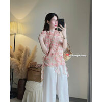 set đồ bộ quần trắng áo yếm siêu sang