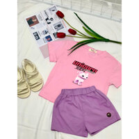 Set đồ bộ thun bé gái size đại sành điệu Cherry KimYen có mua riêng áo và quần, dánh cho trẻ em dưới 40kg