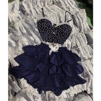 set đồ búp bê cute, chấm bi và ren có tặng kèm dán ngực , đồ siêu xinh cho các nàng
