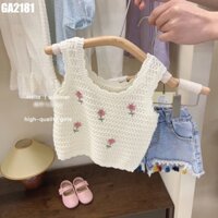 Set đồ cho bé gái áo dệt kim và quần jean cho cô nàng năng động từ 1-3 tuổi