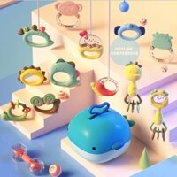 Set đồ chơi xúc xắc cá voi xanh cho bé 0-18 tháng Shop Bố Tôm