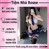 Set đồ hóa trang cosplay học sinh sexy quyến rũ kèm cà vạt và tất mã 1381