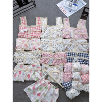 Set đồ ngủ đáng yêu hoạ tiết rõ nét phối ren